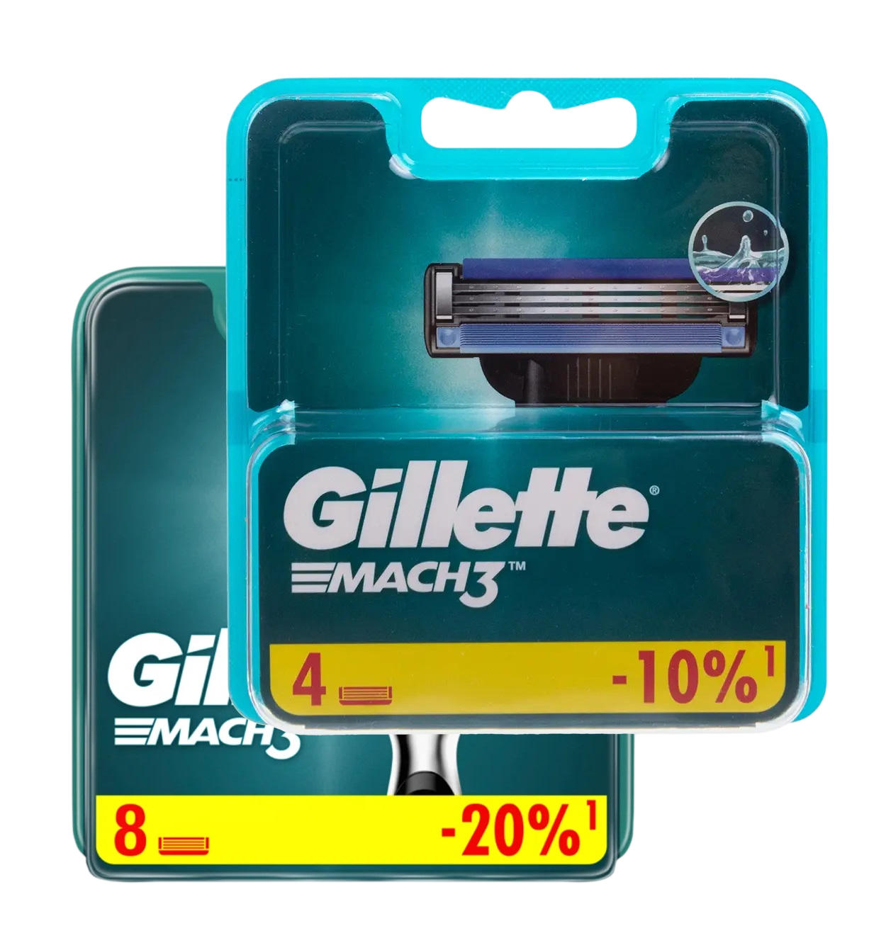 Mach3 12 шт. Сменные кассеты Gillette Mach3 12 шт. — изображение 1